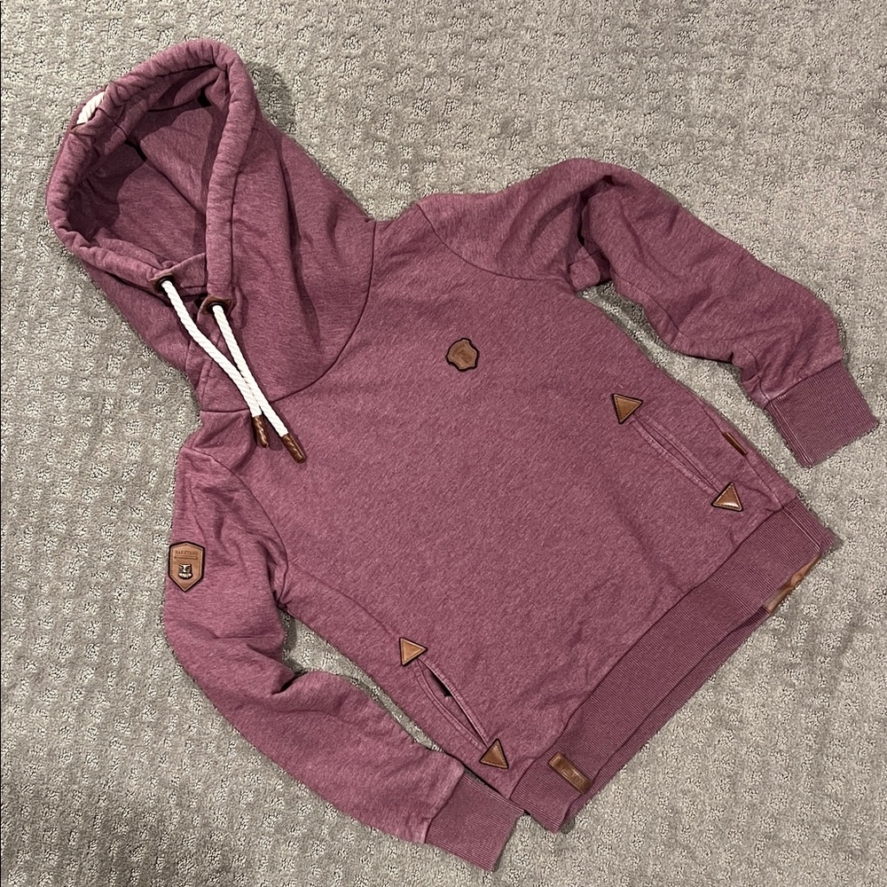Naketano Hoodie in Purple and Brown Accents